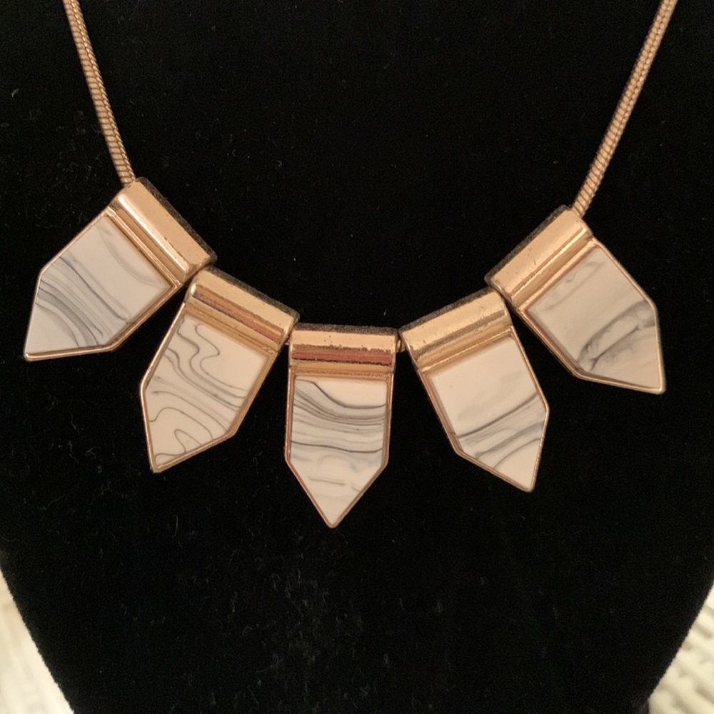 Target - Marble and Gold Statement Necklace - Picture 2 of 4